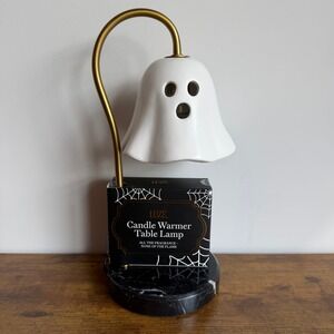 New Viral Ghost Candle Warmer Table Lamp White Black Halloween Spooky Cute